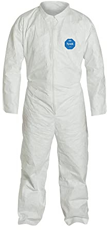 DuPont Tyvek 400 TY120S Disposable Protective Coverall, White, X-Large (Pack of 25)