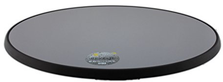 Sevelit Tischplatte Silber-Metall gebürstet, rund, 850mm Durchmesser, wetterfest, schlagfeste Tischkante, Tischplatten ideal als Ersatzteil und zum Nachrüsten