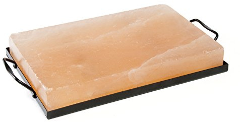 Charcoal Companion CC6064 Himalayan Salt Plate & Holder Set