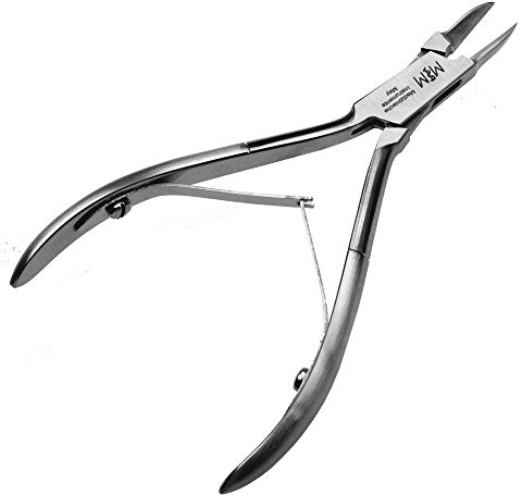 Tronchese per Unghie - Tagliente diritto - A punta sottile - Con tappo in pelle - Acciaio Inox - Lunghezza: 9 cm