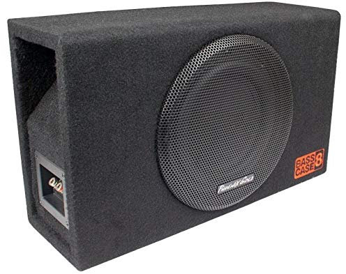 PHOENIX GOLD BASSCASE8 Loaded with 8 Inch 200w RMS Subwoofer Vented Enclosure Bass Box-Compact Size for Easy Installation-Powder Coated Protective Metal Grill