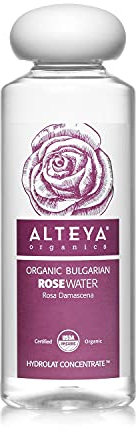 Alteya Organic Rose Water 250ml - Pure Organic Rosa Damascena Hydrolat - No additives - No Artificial Ingredients - USDA Certified Organic - Face Toner, Revitalizing Body, Condition Hair & Scalp