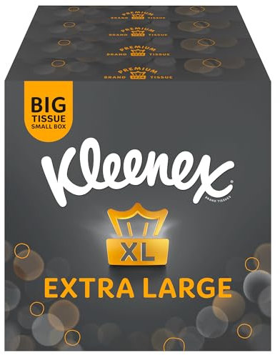 Kleenex Extra Large Compact Box Facial Tissues - Pack of 4 (176 Tissues Total)