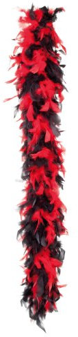 PARTY DISCOUNT ® Federboa rot/schwarz, ca. 180 cm