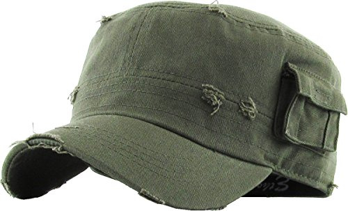 KBK-1465 OLV L Cadet Army Cap Basic Everyday Military Style Hat (Now with STASH Pocket Version Available)