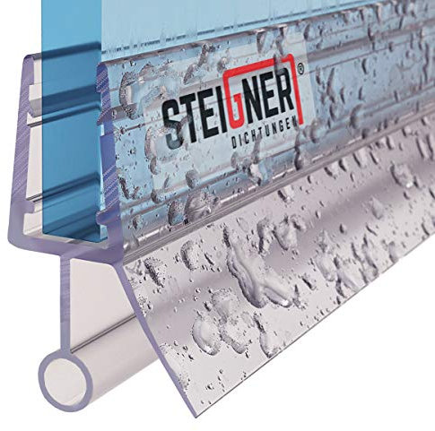 STEIGNER Duschdichtung, 90cm, Glasstärke 6/7/ 8 mm, Gerade PVC Ersatzdichtung für Dusche, UK08