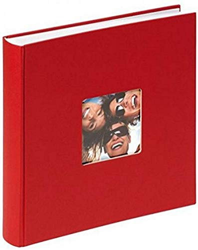 walther design Album Fotografico Rosso 30 x 30 cm con Ritaglio di Copertina, Fun FA-208-R