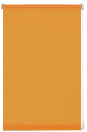 GARDINIA Rollo ohne Bohren, Zum Kleben oder Klemmen, Blickdicht, Sichtschutz, Blendschutz, Inkl. Montage-Teile, EASYFIX, Orange, 60 x 150 cm (BxH)