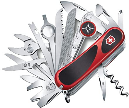Victorinox, Schweizer Taschenmesser, Evolution S54, Multitool, Swiss Army Knife mit 32 Funktionen, Klinge, gross, Dosenöffner, Schraubendreher 3 mm, Feststellklinge