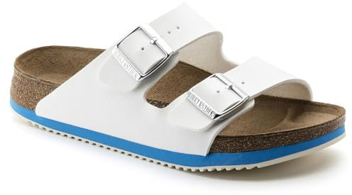 Birkenstock Arizona, Zuecos Unisex, Blanco Blanc White Ls White, 41 EU