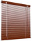 Victoria M. Aluminium Jalousie 140 x 130 cm, holzdunkel, Jalousie ohne Bohren, inkl. Klemmclips