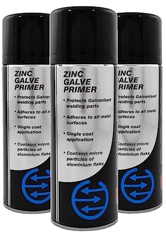 (PACK OF 3) 400ml Cold Zinc Galve Primer spray paint - Silver Galv
