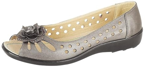Boulevard - Peep-Toe donna , Argento (Peltro), 39