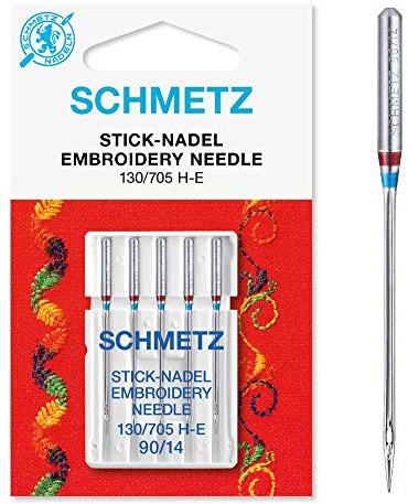 SCHMETZ 90/14 Lot de 5 aiguilles pour machine à broder
