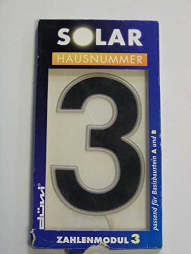 Solar-Hausnummer Nr.3 Ziffer Basis-Modul, Acrylglas