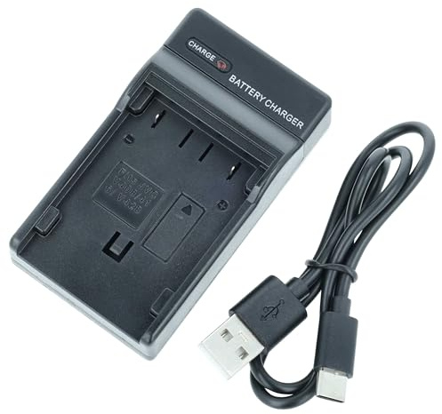 vhbw USB Ladegerät kompatibel mit JVC BN-V408U-H, BN-V408-H, BN-V408U-B, BN-V408U, BN-V408 Kamera Camcorder/Akku - Ladeschale, Ladeanzeige, 8,4 V