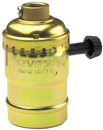 Leviton Electrolier 2-Circuit Lamp Holder, 250 W, Incandescent, Medium, Brass, 7070-PG
