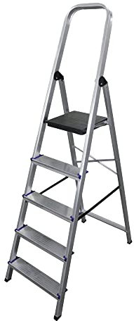 Escalera domestica de Aluminio Altipesa (Aluminio, 5 PELDAÑOS)