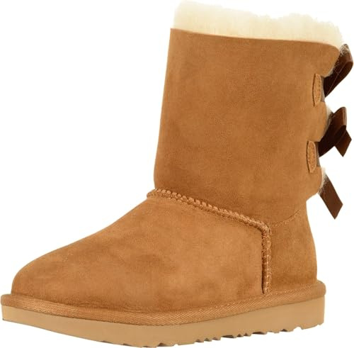 UGG Mini Bailey Bow Ii, Stivali Classici Unisex - Bambini e ragazzi, Marrone Chestnut, 26 EU