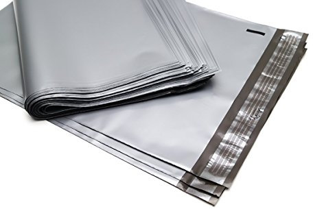 100 Folienmailer® Versandbeutel Silber grau: Bunte Folien-Versandtaschen 300x410mm aus LDPE Coex Folie, selbstklebend und undurchsichtig