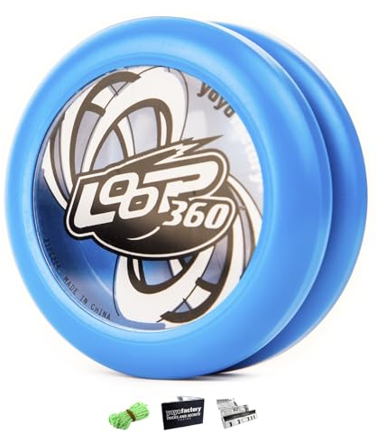 YoYo Factory Loop 360 Yo Yo – Beginner Looping Trick YoYo for Kids & Adults | Easy Return Yo-Yo for Learning Motor Skills & Classic YoYo Play - Blue