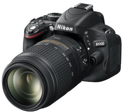 Nikon D5100 SLR-Digitalkamera (16 Megapixel, 7,5 cm (3 Zoll) schwenk und drehbarer Monitor, Live-View, Full-HD-Videofunktion) Kit inkl. AF-S DX 18-55 mm VR und 55-300 VR Objektiv