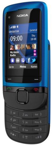 Nokia C2-05 Slider Téléphone portable Écran 5,1 cm (2) Appareil photo VGA Bleu (import europe)