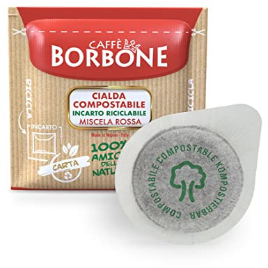 Caffè Borbone Cialda Compostabile, Miscela Rossa - 600 Cialde - Sistema ESE diametro >44 mm - 600 pz (4x150 pz)