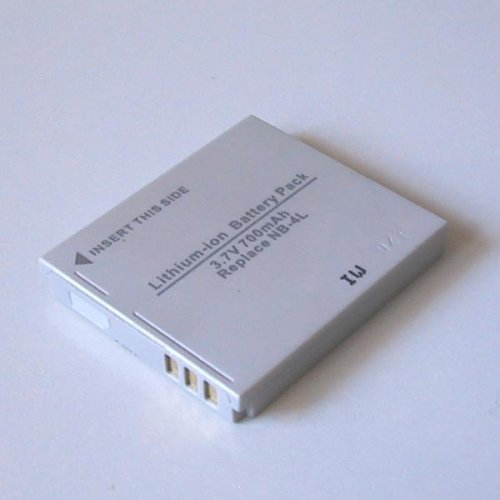 Akku zu Canon NB-4L fuer Digicam LiIon 3,7V / 650mAh (KEIN ORIGINALAKKU - HOCHWERTIGE ALTERNATIVE) passend zu CANON DIGITAL IXUS 30 - CANON DIGITAL IXUS 40 - CANON DIGITAL IXUS 50 - CANON DIGITAL IXUS 55 - CANON DIGITAL IXUS 60 - CANON POWERSHOT SD200 - CANON POWERSHOT SD300 - CANON POWERSHOT SD400