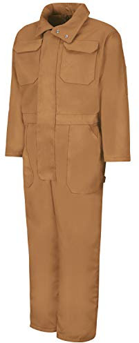 Red Kap Men's Insulated Blended Duck Coverall, Brown Duck, Medium
