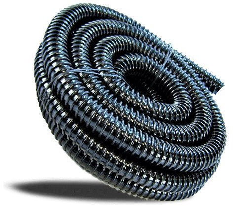 Pisces Flexible Pond Hose Pipe | 50mm (2 inch) Order by The Metre | Corrugated Black Tubing for Filter Pumps and UVC System