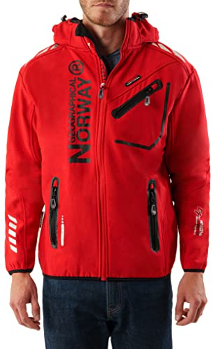 Geographical Norway ROYAUTE MEN - Chaqueta Softshell Impermeable Hombre - Capucha Transpirable Exterior - Chaqueta Cortavientos Invierno - Actividades Aire Libre ()