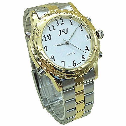 VSONE-JSJ Orologio parlante analogico con allarme annuncio dell'ora in francese per ciechi e persone ipovedenti, Rotondo