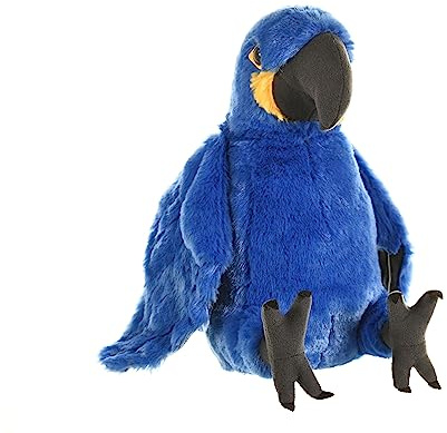 Wild Republic Cuddlekins Ara hyacinthe, Animal en Peluche, 30 cm, Cadeau pour Bébés, Peluche Écologique, Rembourrage Fabriqué à Partir de Bouteilles d’Eau Recyclées