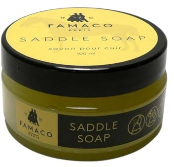 Famaco Premium Saddle Soap Leather Cleaner Gel for Upholstery, Sofas, Jackets or Boots | Leather Conditioner Gel Saddle with Moisturizing Conditioning for Leather Items