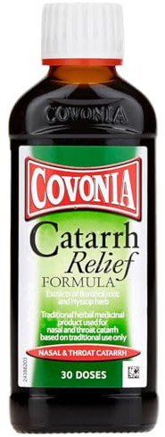 Covonia Catarrh Relief Formula , Traditional Herbal Medicine used to Relieve Nasal and Throat Catarrh ,Suitable for Vegetarians, Vegans & Coeliacs , 150 ml