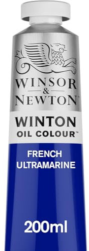 Winsor & Newton 1437263 Winton, feine hochwertige Ölfarbe - 200ml Tube mit gleichmäßiger Konsistenz, Lichtbeständig, hohe Deckkraft, Reich an Farbpigmenten - Französisch Ultramarin