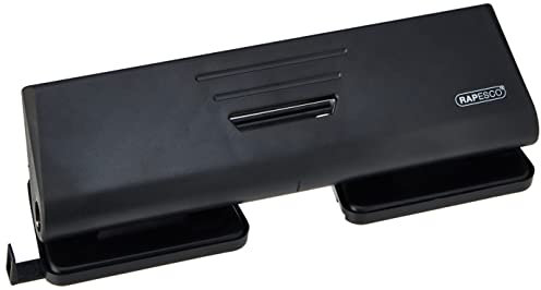 Rapesco PF75P0B1 75-P Locher, 16 Blatt Stanzkapazität, Schwarz