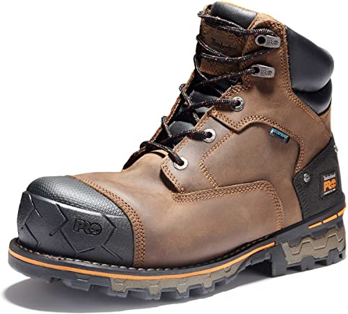 Timberland PRO Men's Boondock 6 Inch Composite Safety Toe Waterproof Industrial Work Boot, Brown, 9.5 Wide