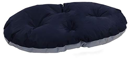 Rosewood Tough & Mucky Oval Dog Mattress – Large, 81cm – Water-Resistant Reversible Blue/Grey Pet Bed Cushion for Dogs – Comfortable and Washable – Dual Sided Design for Year-Round Use