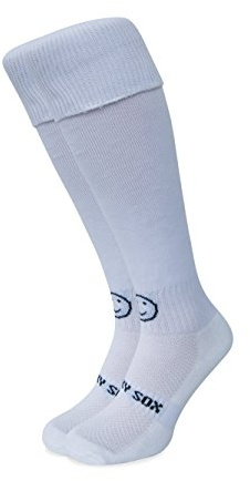 WackySox - White Knee Length Rugby Socks Sports Socks for Men and Women Womens Sports Socks Mens Socks Walking Socks for Riding Hockey Football Running and Other Sports Activities