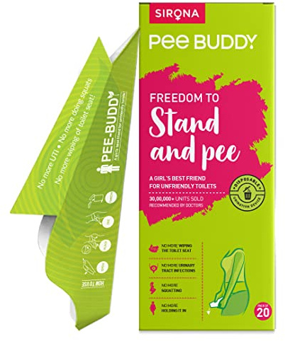 PEE BUDDY Urinal aus Pappe PIPI Trichter für Frauen, Pinkeln im Stehen, Urinierhilfe für Frauen Antibacterial 20 PIPI Trichter für Frauen