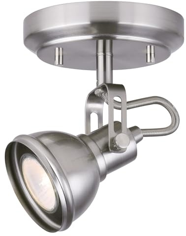CANARM ICW622A01BN10 LTD Polo 1 Light Ceiling/Wall, Brushed Nickel with Adjustable Head