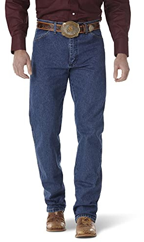 Wrangler - Jeans da uomo, Big & Tall, taglio stile cowboy, vestibilità classica Stonewashed 48W x 30L