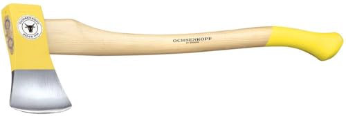 OCHSENKOPF ILTIS-Axt, Hickory-Holzgriff, polierte Schneide 125 mm, 700 mm lang, mit Kuhfuß, OX 15 H-1007