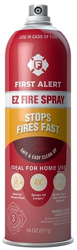 First Alert EZ Fire Spray, Extinguishing Aerosol Spray, AF400 Red 18 Ounce (Pack of 1)