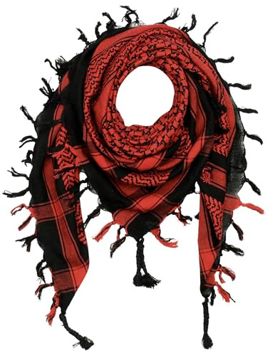 Freak Scene Palituch - schwarz - rot - 100x100 cm - Pali Palästinenser Arafat Tuch - 100% Baumwolle