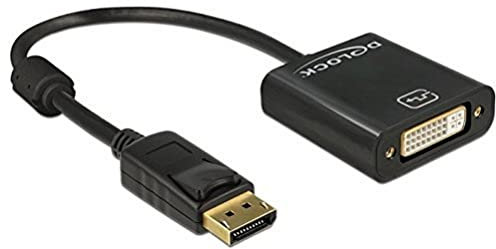 Delock Adapter Displayport 1.2 Stecker > DVI Buchse 4K Passiv schwarz