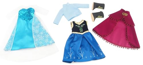 Emily Rose 18 Inch Doll Princess Costume Set 6-PC | 2 Complete Fairytale Outfits with Shoes - Compatible with American Girl, Our Generation, My Life As, and Adora Dolls | USA Brand