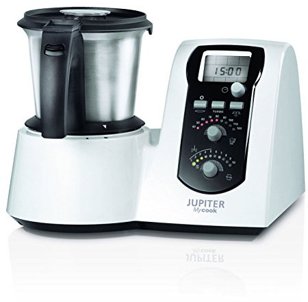 Jupiter 881100 Mycook 1.6 Küchenmaschine mit Rezeptbuch, weiß